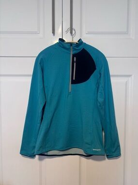 Patagonia Teal & Navy Half-Zip Fleece Pullover